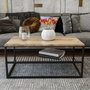 Hanah Home Asude - Pine Mesa de Café Industrial PineBlack